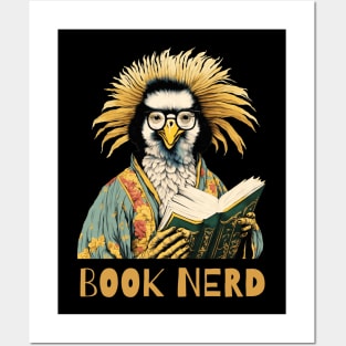 Book nerd pelican design Posters and Art